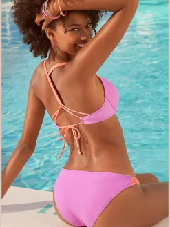 Haut de bikini push-up design contrasté