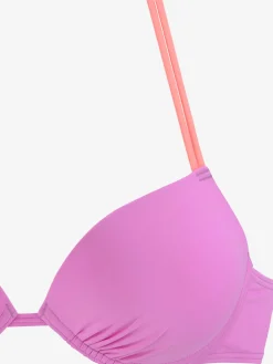 Haut de bikini push-up design contrasté