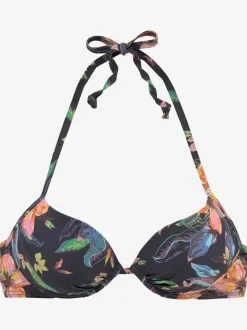 Haut de bikini push-up imprimé floral