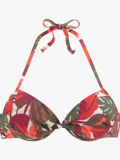 Haut de bikini push-up imprimé tropical