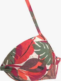 Haut de bikini push-up imprimé tropical