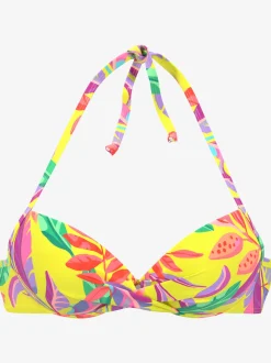 Haut de bikini push-up motif floral – chaque pièce est unique