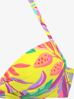 Haut de bikini push-up motif floral – chaque pièce est unique