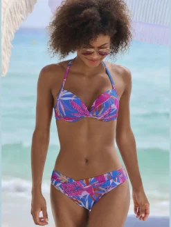 Haut de bikini push-up motif floral – chaque pièce est unique