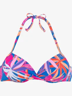 Haut de bikini push-up motif floral – chaque pièce est unique