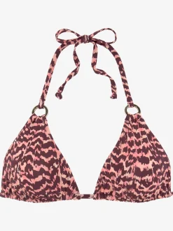 Haut de bikini triangle anneaux décoratifs couleur or