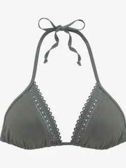 Haut de bikini triangle bord découpé au laser tendance
