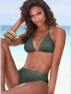Haut de bikini triangle bord découpé au laser tendance