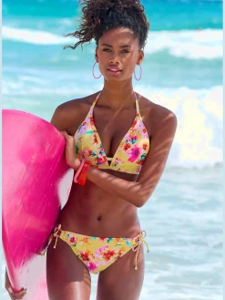 Haut de bikini triangle design floral tendance