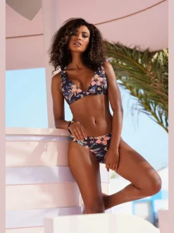 Haut de bikini triangle design floral