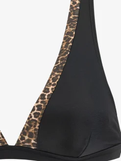 Haut de bikini triangle détails léopard tendance