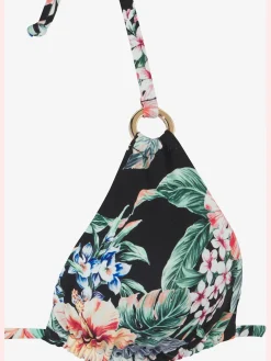Haut de bikini triangle imprimé floral : chaque pièce est unique