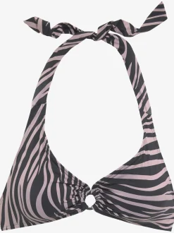 Haut de bikini triangle imprimé zébré élégant