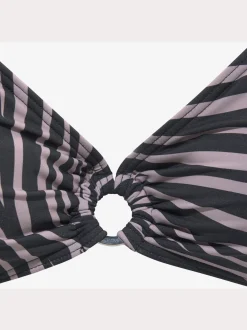 Haut de bikini triangle imprimé zébré élégant