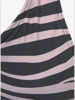 Haut de bikini triangle imprimé zébré élégant