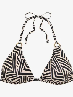 Haut de bikini triangle imprimé graphique