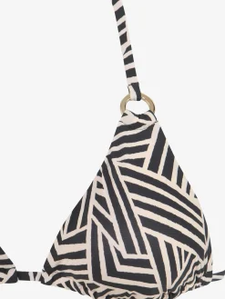 Haut de bikini triangle imprimé graphique