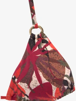Haut de bikini triangle imprimé tropical