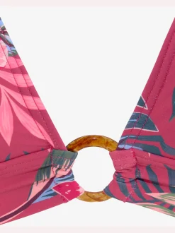 Haut de bikini triangle imprimé tropical