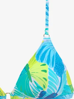 Haut de bikini triangle motif papillons – chaque pièce est unique