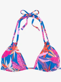 Haut de bikini triangle motif floral – chaque pièce est unique
