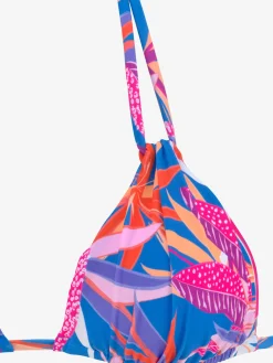 Haut de bikini triangle motif floral – chaque pièce est unique