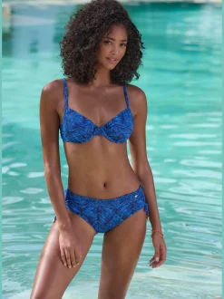 Haut de maillot de bain à armatures imprimé graphique
