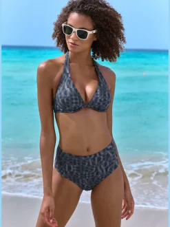 Haut de maillot de bain à armatures imprimé tendance