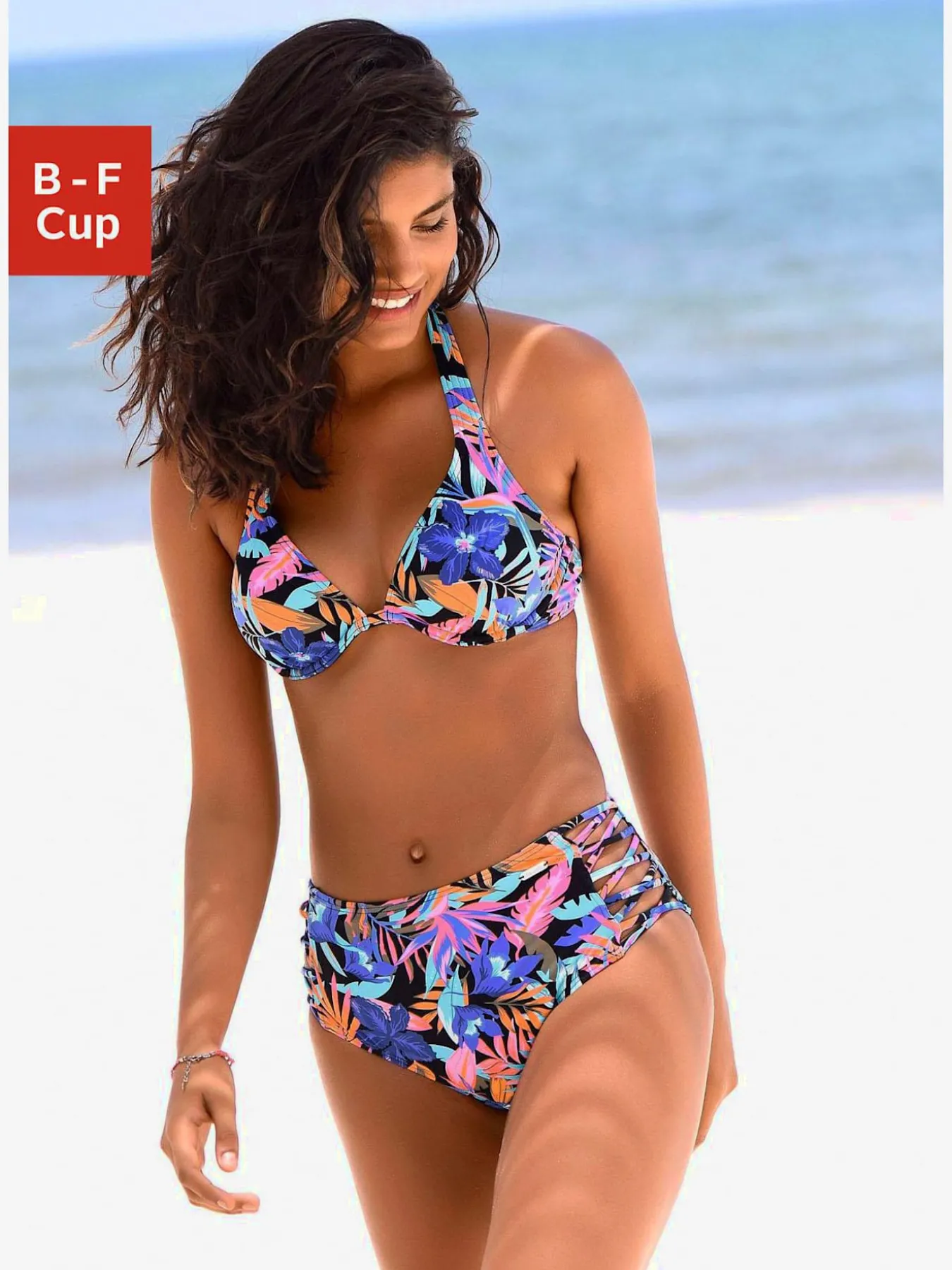 Haut de maillot de bain à armatures look estival