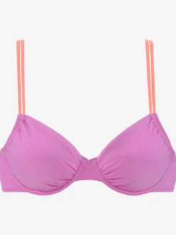 Haut de maillot de bain à armatures design contrasté tendance