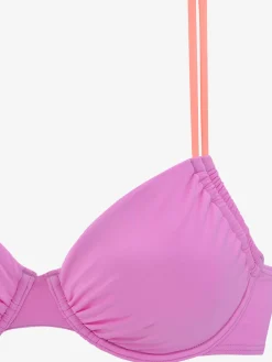 Haut de maillot de bain à armatures design contrasté tendance