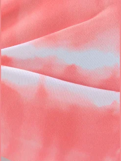 Haut de maillot de bain à armatures imprimé, effet de couleur différent pour chaque pièce