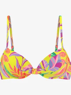Haut de maillot de bain à armatures motif floral – chaque pièce est unique
