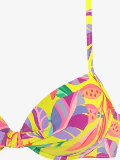 Haut de maillot de bain à armatures motif floral – chaque pièce est unique