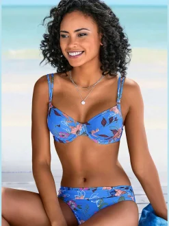 Haut de maillot de bain à armatures imprimé floral moderne