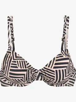 Haut de maillot de bain à armatures imprimé graphique