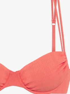 Haut de maillot de bain à armatures matière structurée tendance à rayures