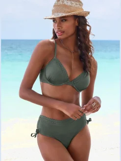 Haut de maillot de bain à armatures bord découpé au laser tendance