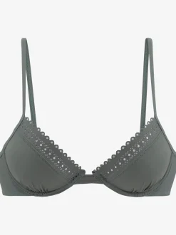 Haut de maillot de bain à armatures bord découpé au laser tendance