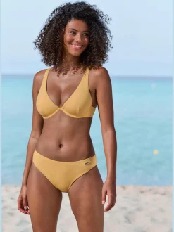 Haut de maillot de bain à armatures coloris uni tendance