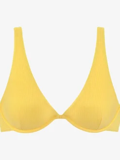Haut de maillot de bain à armatures coloris uni tendance