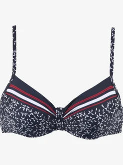 Haut de maillot de bain à armatures imprimé minimaliste