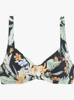 Haut de maillot de bain à armatures imprimé tropical tendance