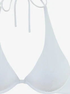 Haut de maillot de bain à armatures matière structurée tendance à rayures