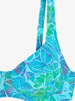 Haut de maillot de bain à armatures imprimé floral