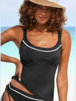 Haut de maillot de bain à armatures uni