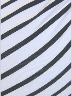 Haut de maillot de bain à armatures design rayé avec bretelles contrastées