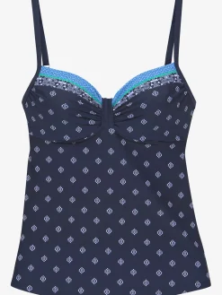 Haut de maillot de bain à armatures imprimé