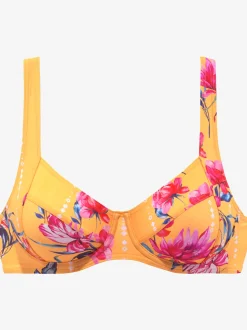 Haut de maillot de bain à armatures imprimé floral moderne