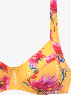 Haut de maillot de bain à armatures imprimé floral moderne